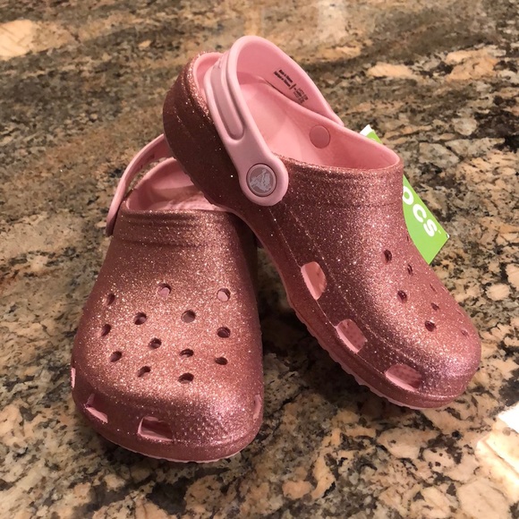 crocs classic glitter clog